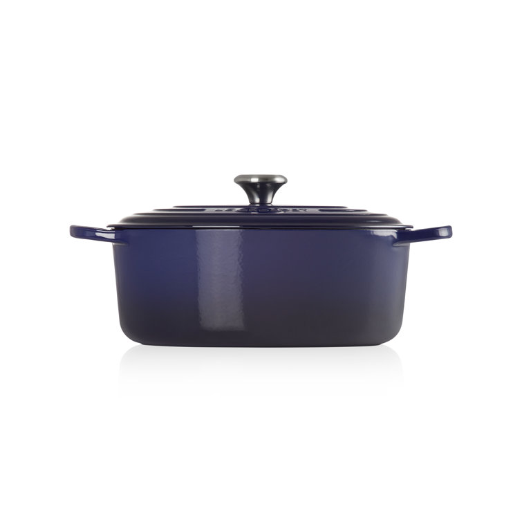 Le Creuset Indigo Enameled Cast Iron Oval Dutch Oven & Reviews Wayfair